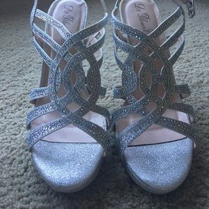 Davids bridal sparkle wedding shoes