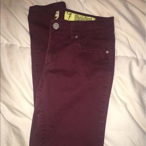 Size 7 Burgundy Jeans