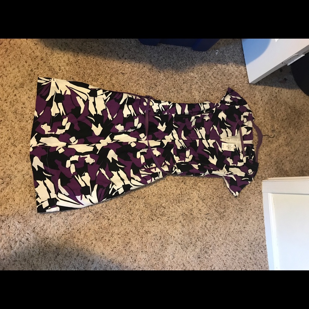 Ashley Stewart purple floral dress