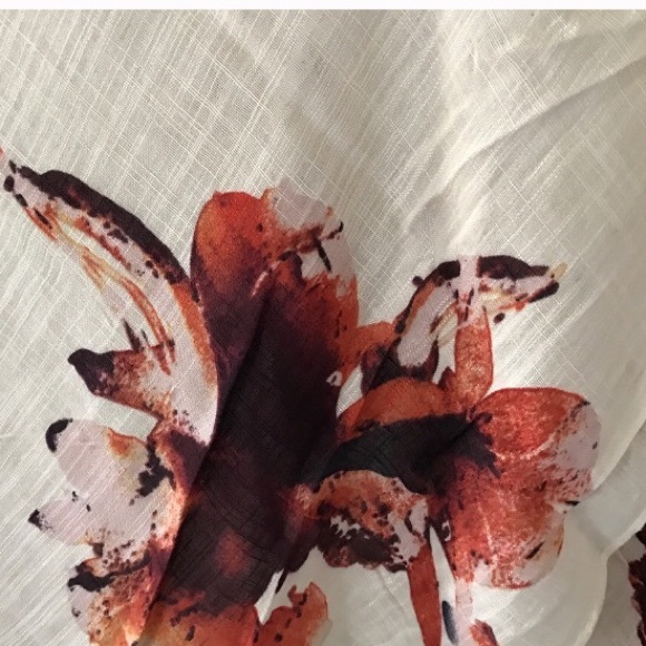 New Charcoal Floral Print Boho Sakura Kimono - Picture 2 of 4