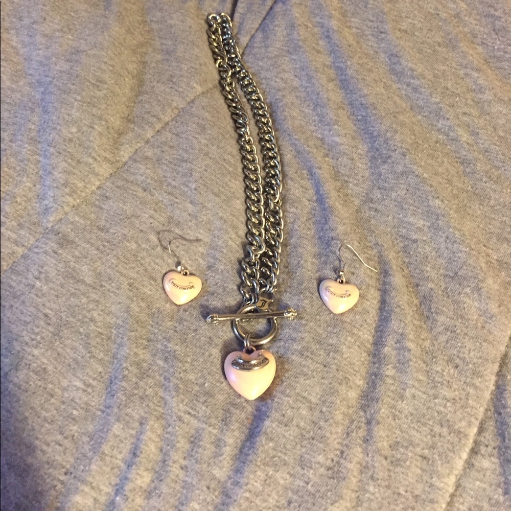 Juicy couture heart ❤️ necklace and earrings set