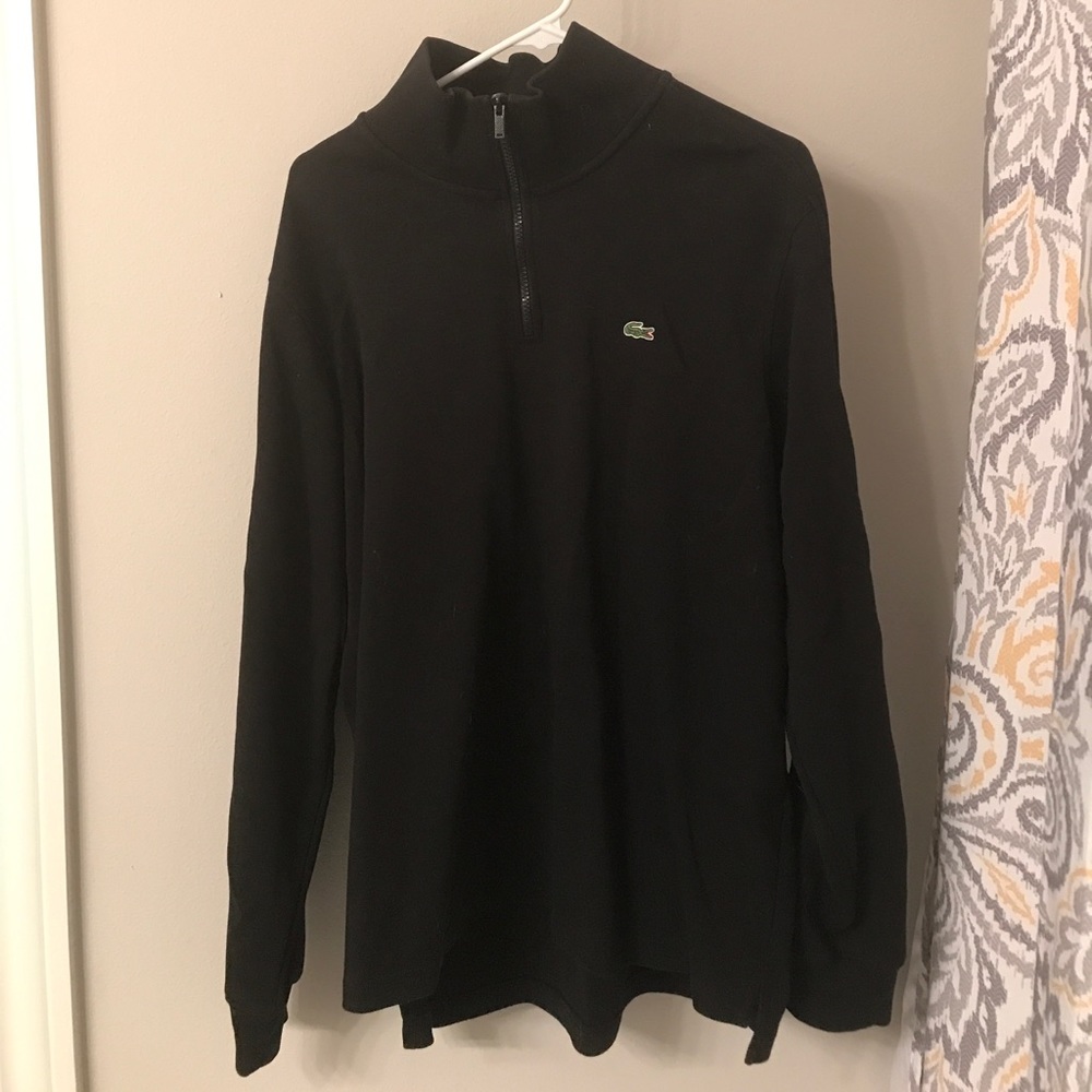 Black Half Zip Lacoste Sweater