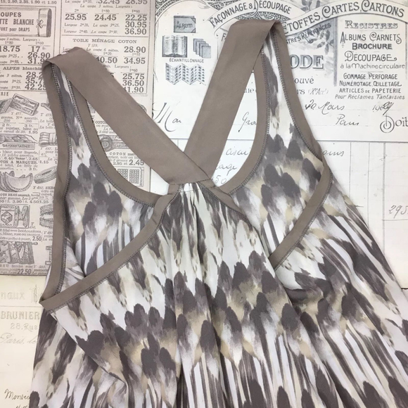 Express Blouse XS Tank Top Greys Abstract Boho - Picture 5 of 6