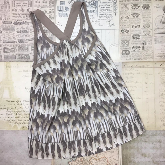Express Blouse XS Tank Top Greys Abstract Boho - Picture 4 of 6