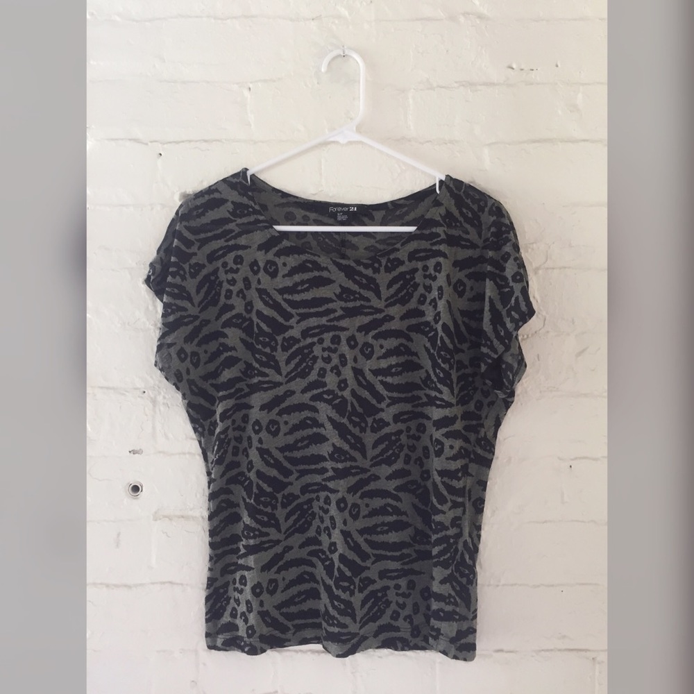 Sheer Leopard Slouchy Tee