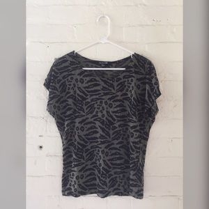 Sheer Leopard Slouchy Tee