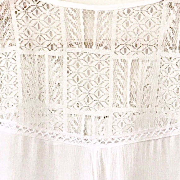 White • Lace • Peasant • Top - Picture 6 of 7