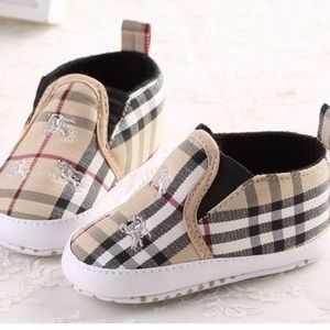 Baby Boy Plaid Shoes Size 2 Brand New