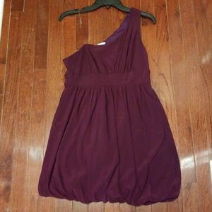 Plum One Shoulder Dress