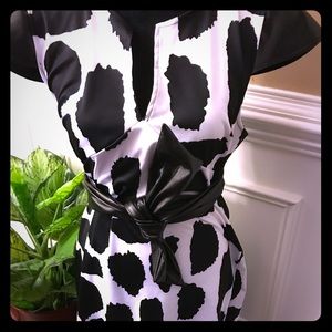 Beautiful dress with faux belt and sleeves!