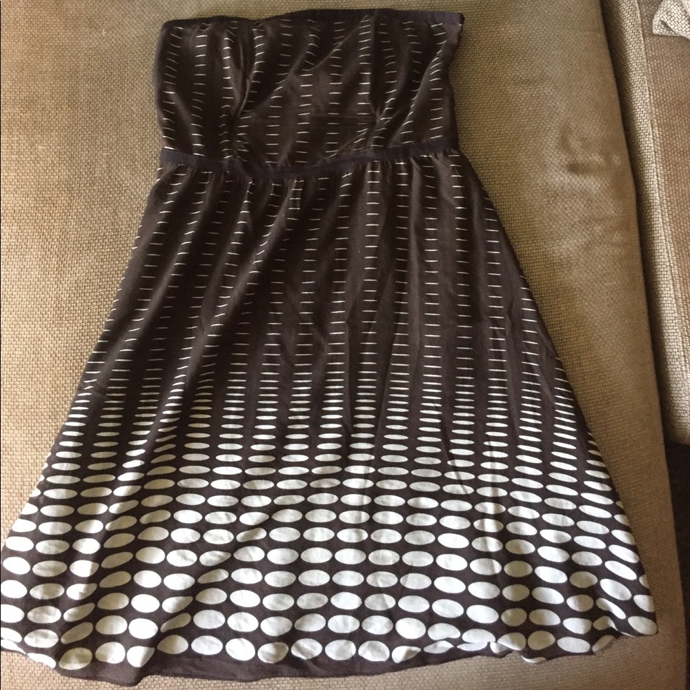 Strapless Brown and Cream dress by Kenneth Cole