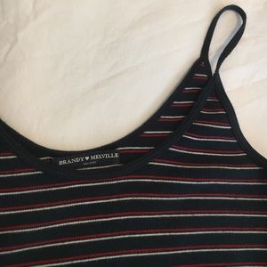 BRANDY MELVILLE RED WHITE & BLUE STRIPED TANK