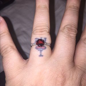 Ruby Sterling Silver Ring ***Sale price firm***
