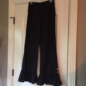 NWT boutique ruffle bottom linen pants