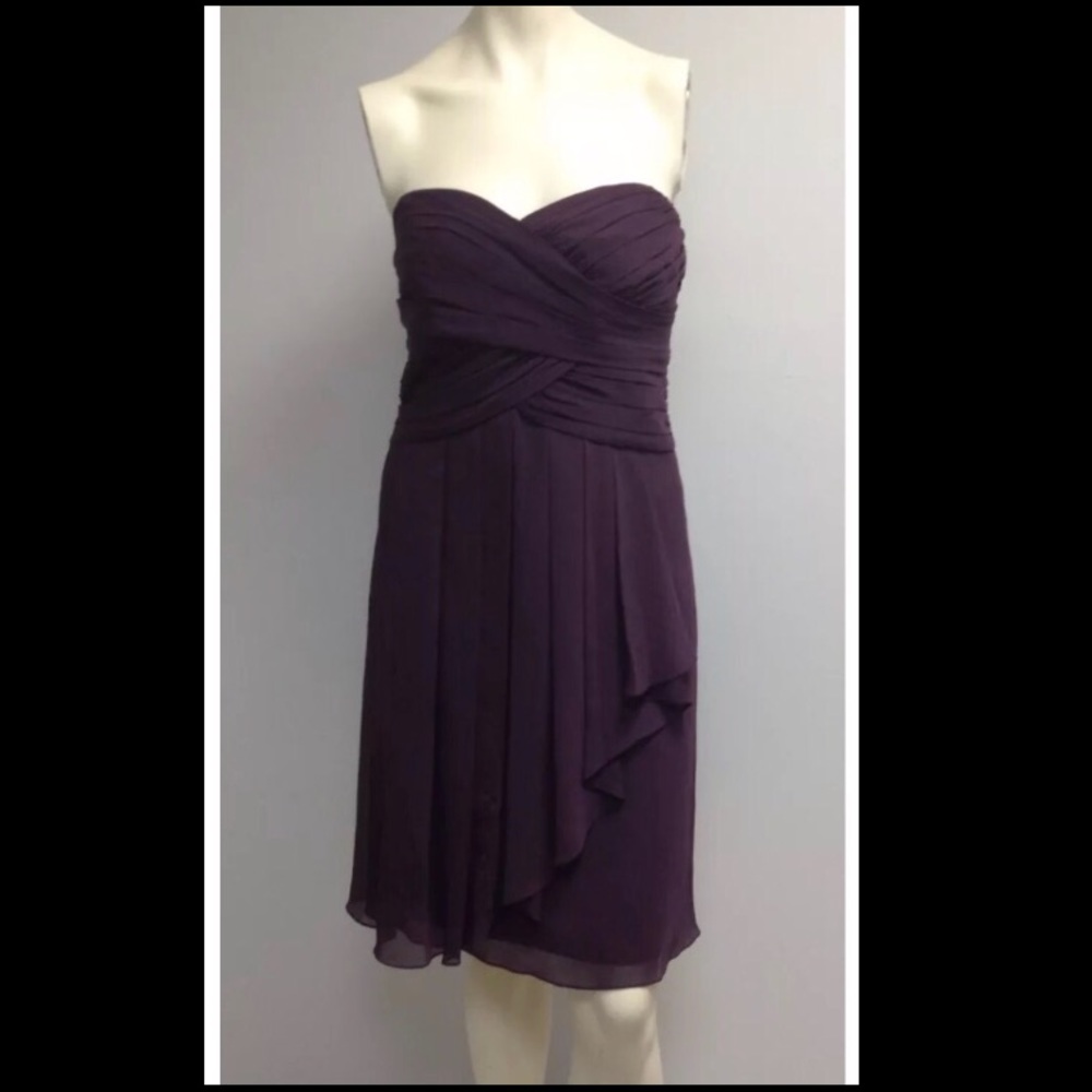 David's Bridal Purple Chiffon Dress