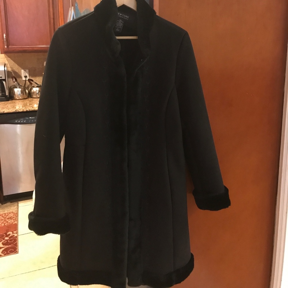 Soft long formal shearling coat