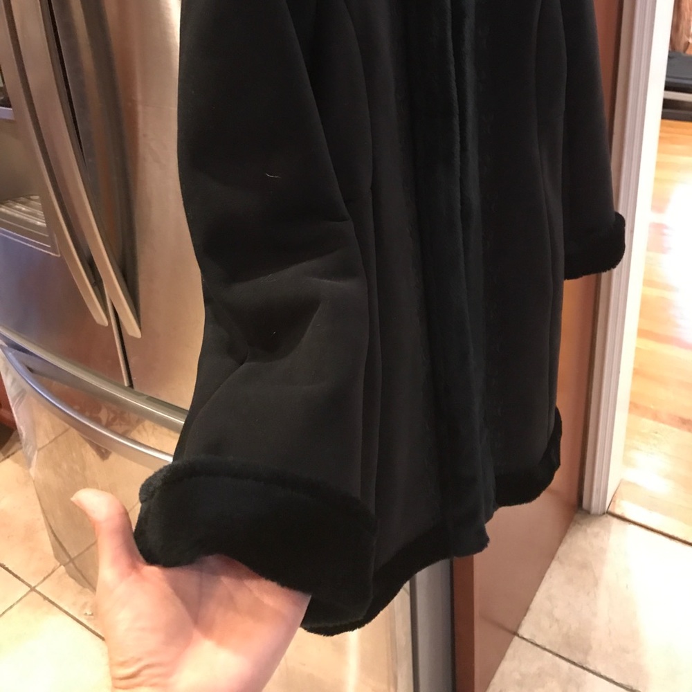Soft long formal shearling coat - Picture 4 of 6