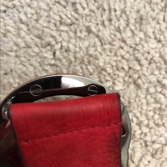 Red Suede 100% Authentic Gucci Belt - Picture 4 of 6