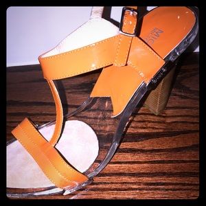 Micheal Kors Clear orange sandals!