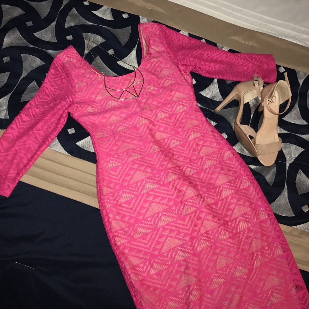 Pink Tribal Print Dress