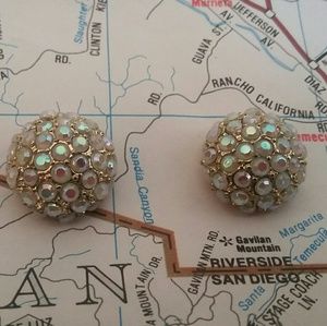 Vintage irradescent earrings
