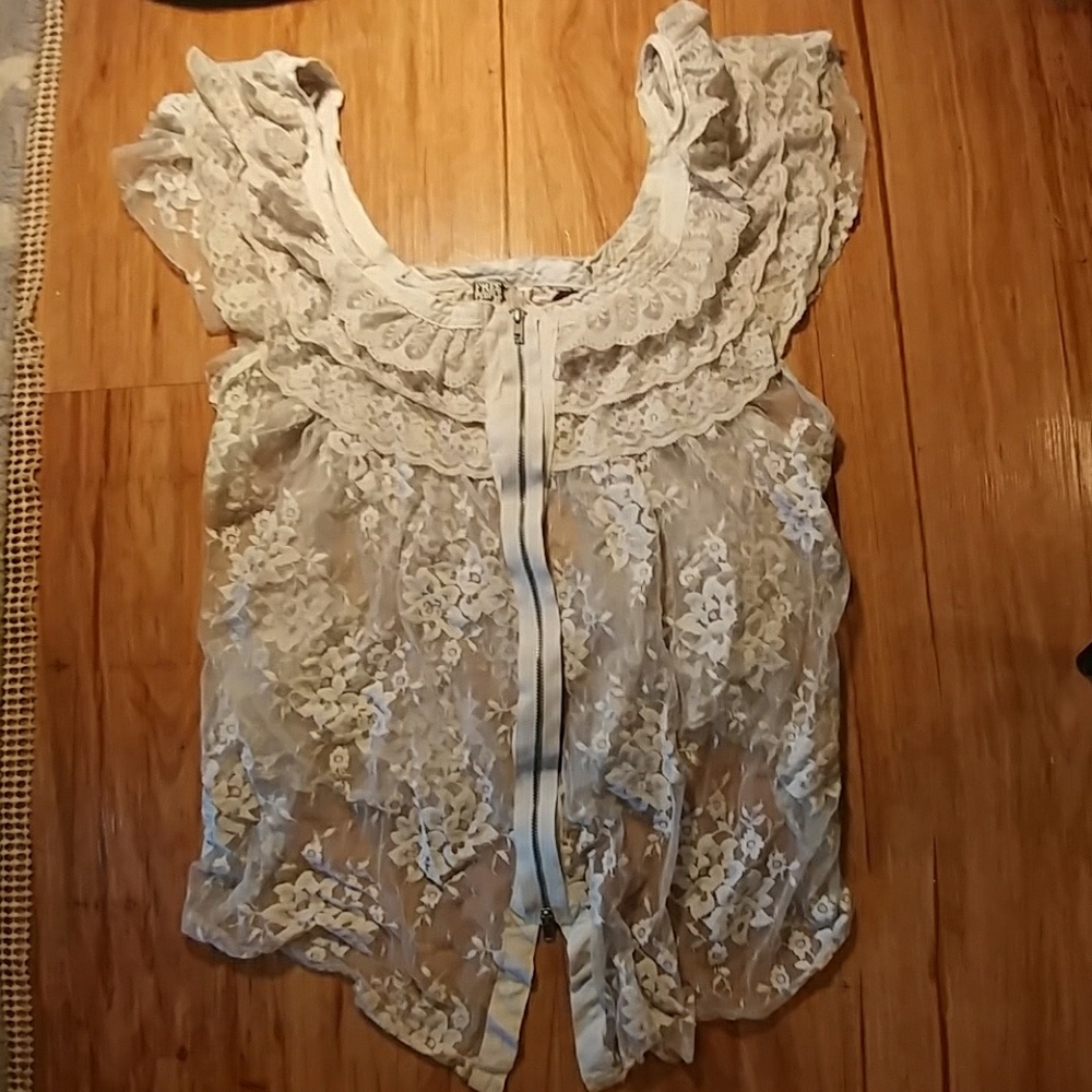 Free People lacey floral blouse