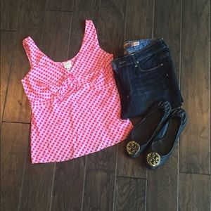 Pink polka dot top