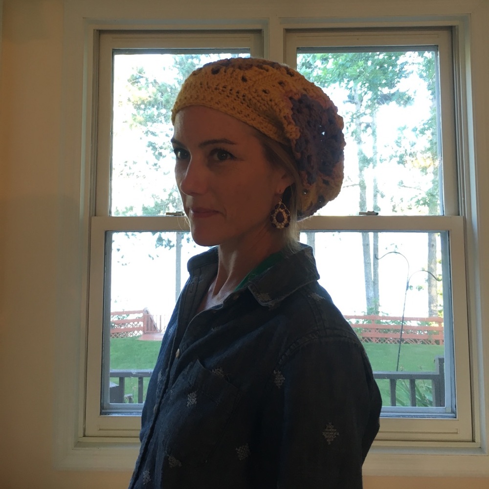 Hand knit French barrette