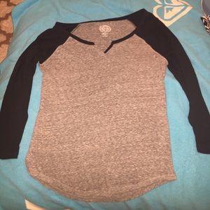 3 quarter length baseball style T shirt