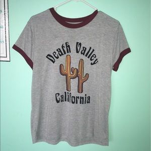 Gray shirt w/ maroon trim