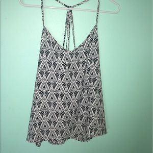 Black and white patterned tank top