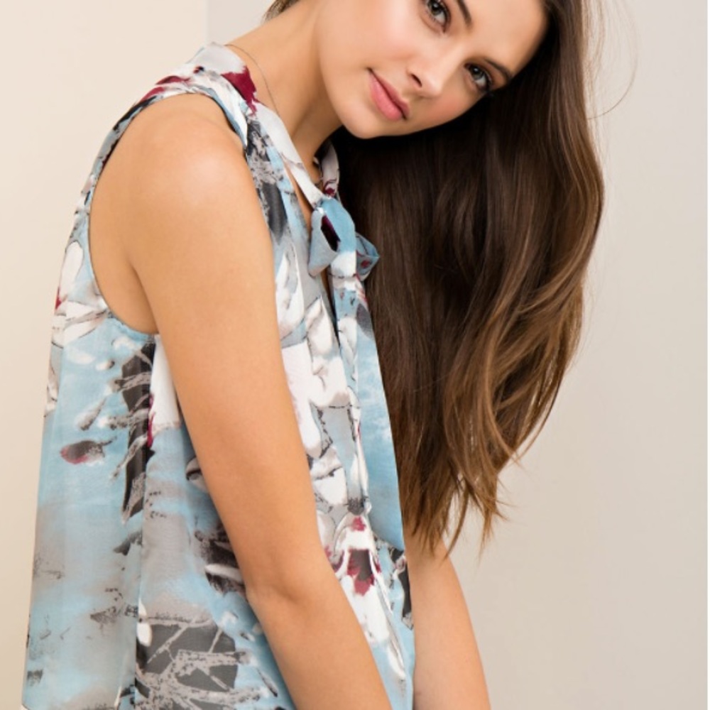 Floral Print Blouse Fully Lined