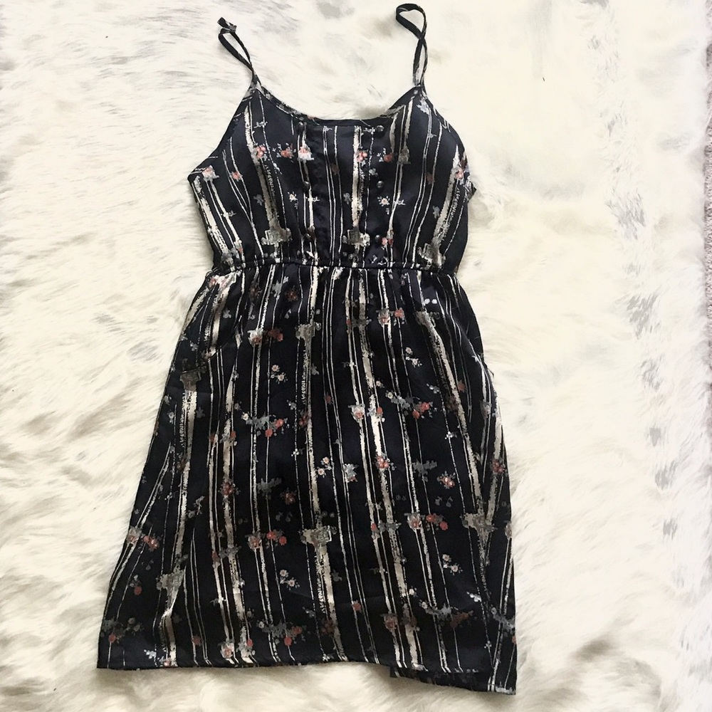 Navy & Floral Sun Dress