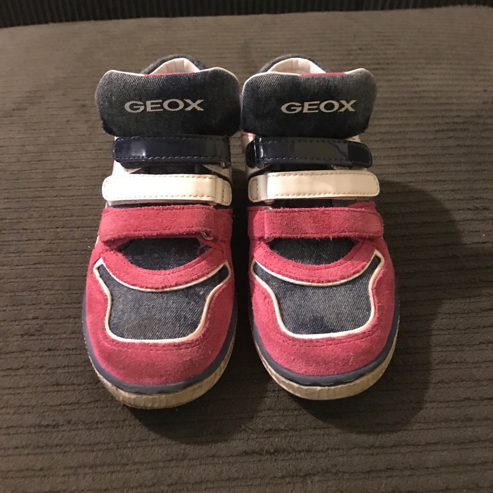 Girls Geox Pink & Denim Girl High Tops