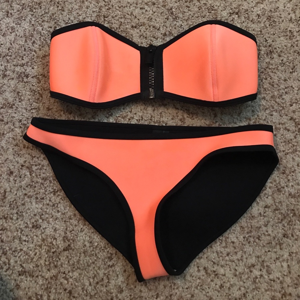 AUTHENTIC Triangl Coral Bandeau Swim Set