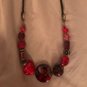 Artisan red necklace