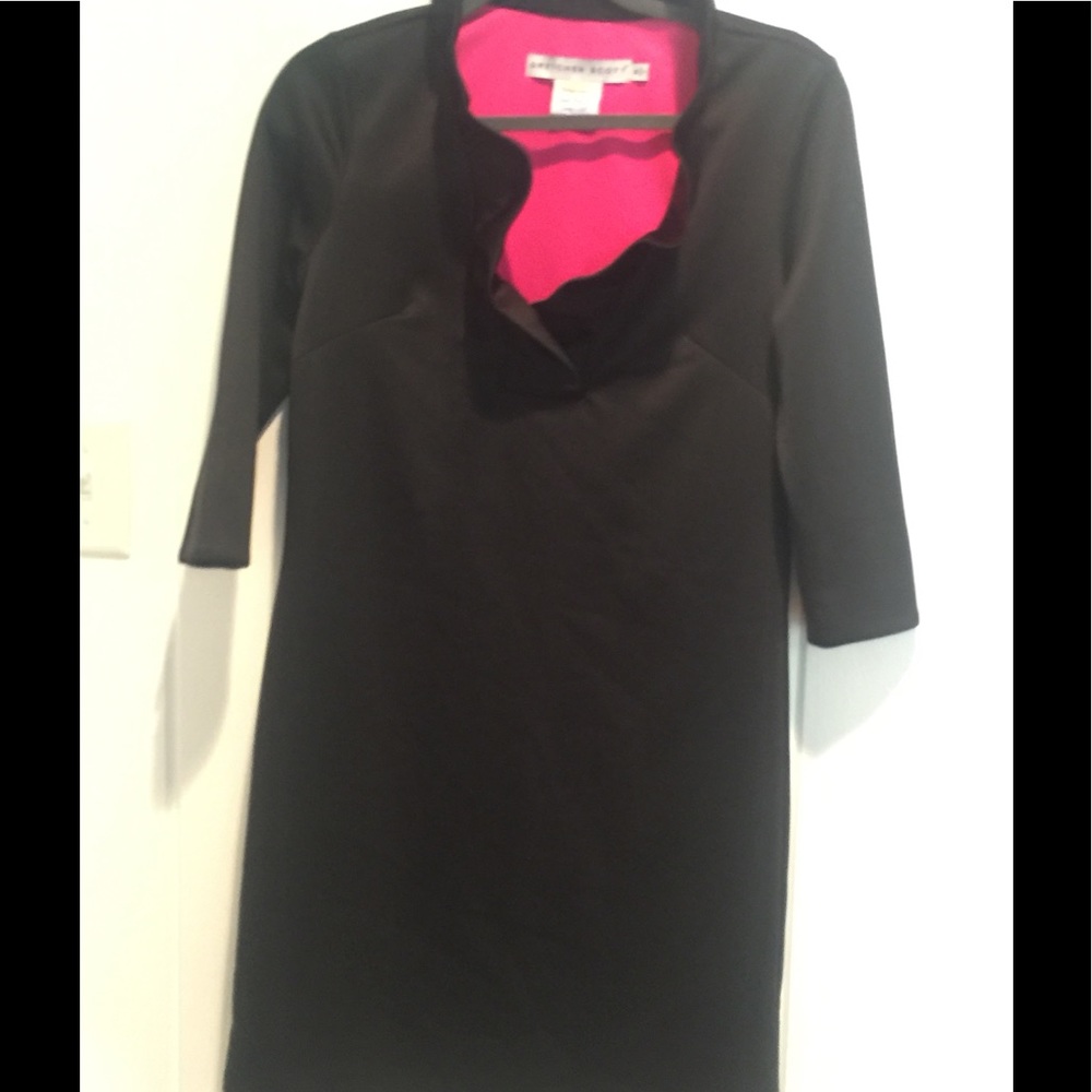 Black ruffled dress