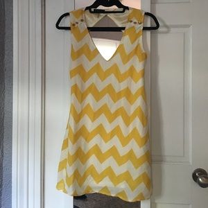 Chevron backless dress