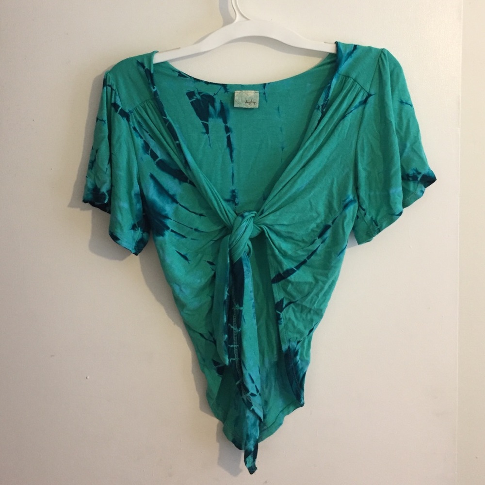 Turquoise front ty top