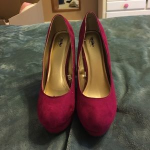 Pink pump heels