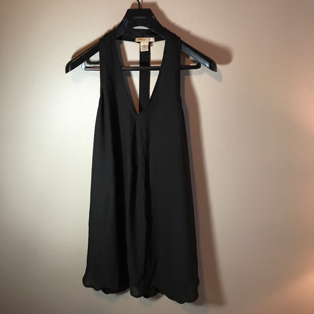 Arden B Back Open Black Dress With gold studs - Picture 3 of 4