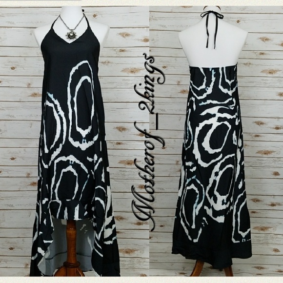 ♠🔥LAST ONE🔥♠BLACK/WHITE HI-LOW DRESS - Picture 3 of 4