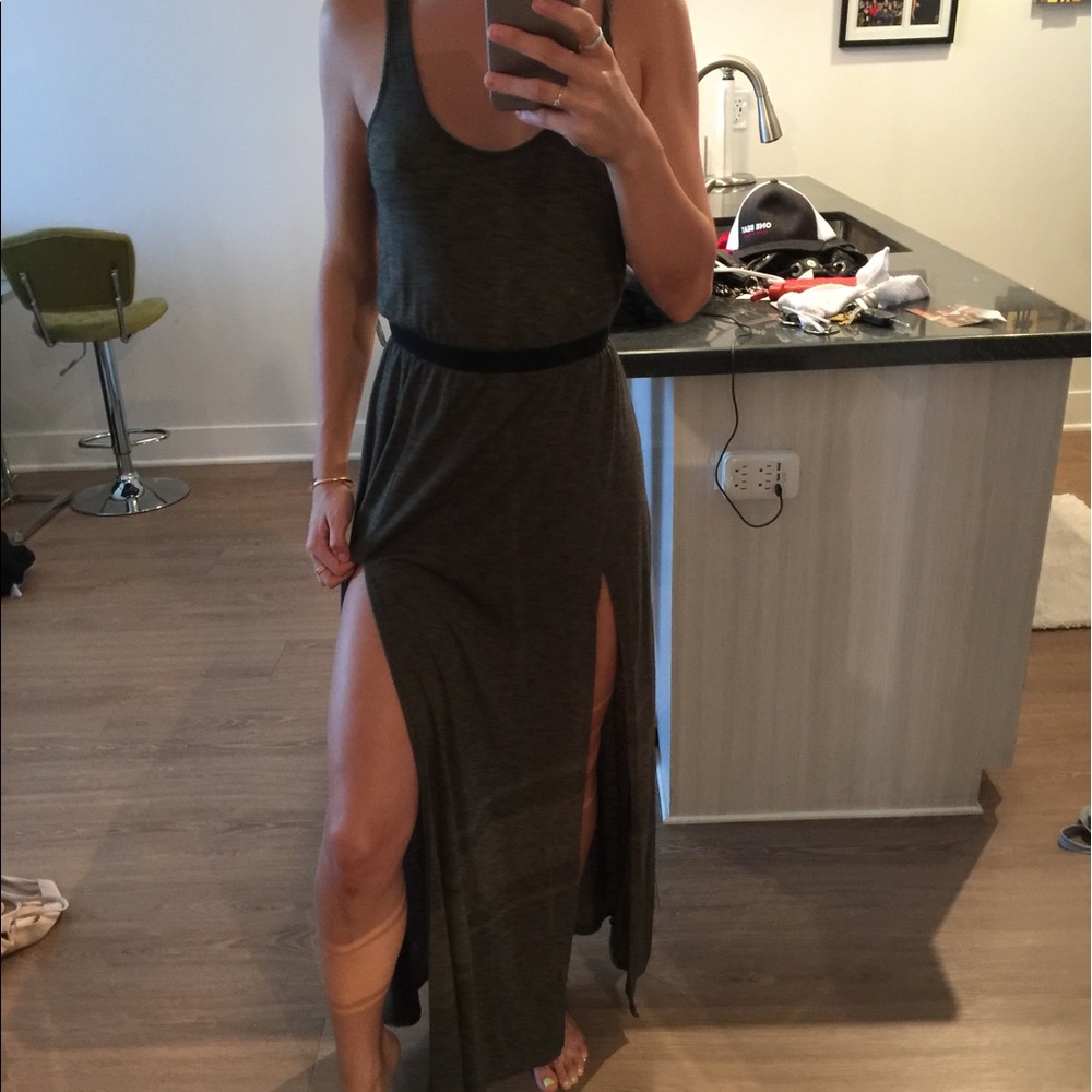 Green double slit maxi dress!! - Picture 1 of 2