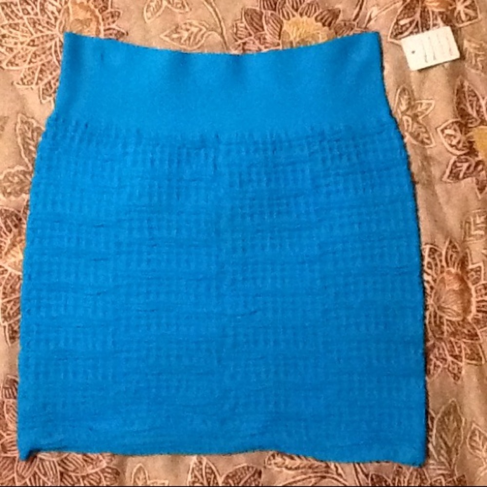 Stretchy turquoise skirt
