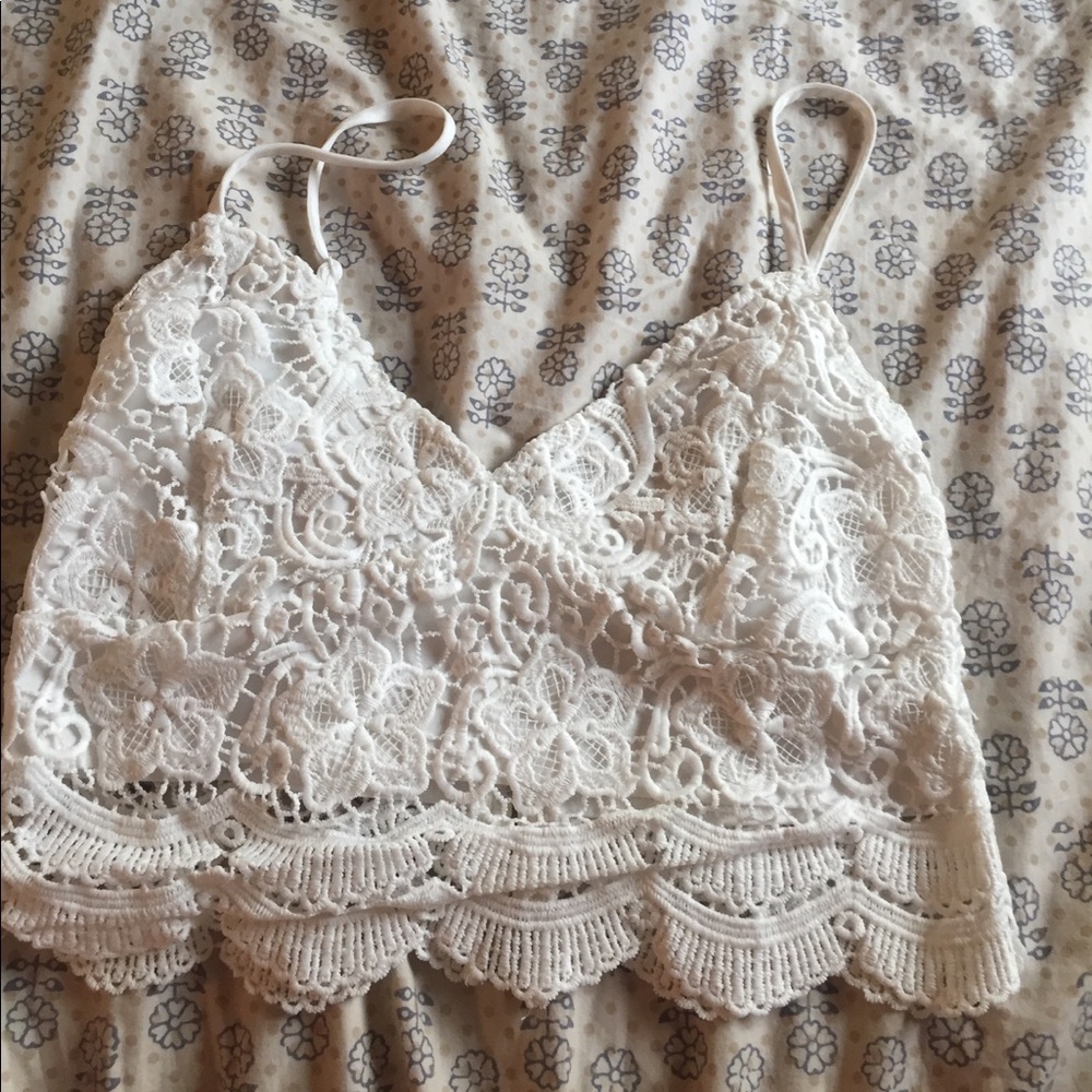 Lace/crochet Crop Top, super cute, worn once!