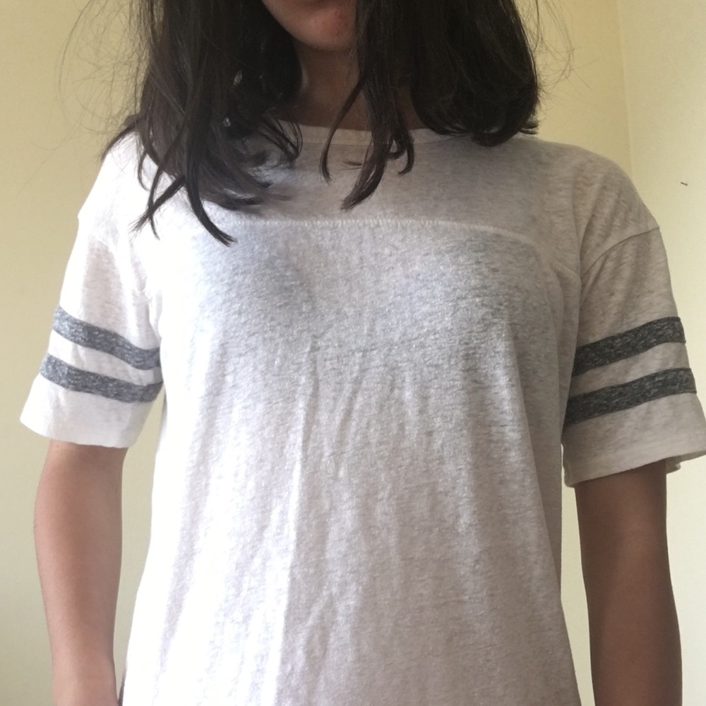 F21 STRIPED BASEBALL TEE