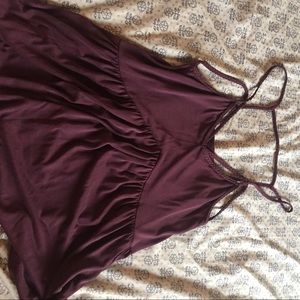 Purple braided strap top