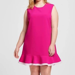 Pink Ruffle Hem Dress