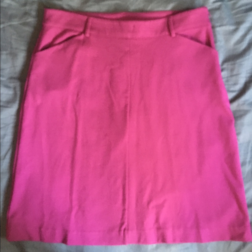 NWOT Fuchsia A-line Ponte Skirt, sz 6