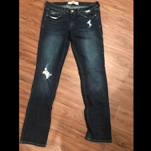 Hollister Dark Distressed Skinny Jeans Size 9
